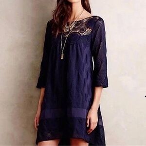 Holding Horses Blue Crochet Dress